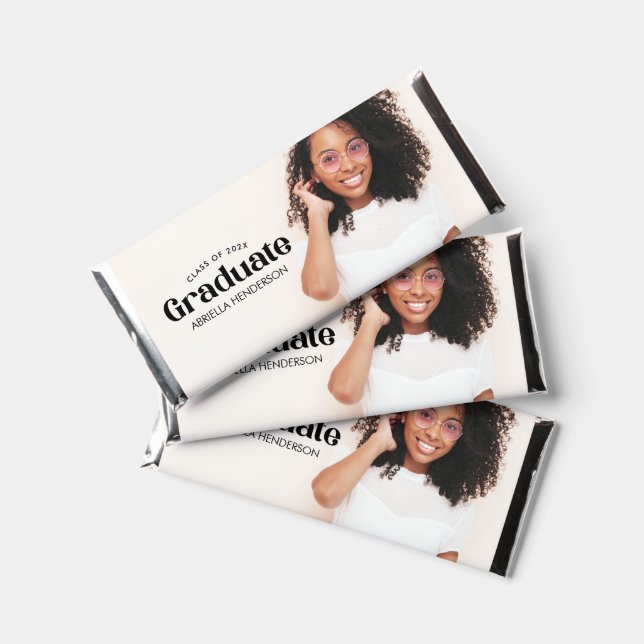 Retro Cover Photo Graduate  Hershey Bar Favors (Front)