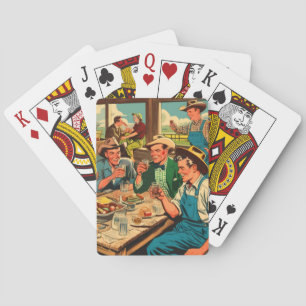 Retro Cowboys Comics Poker Cards