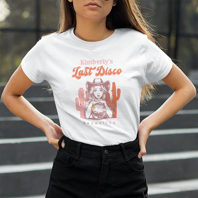 Retro Cowgirl Last Disco Bachelorette Weekend T-Shirt (Creator Uploaded)