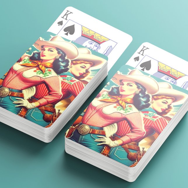 Retro Cowgirls Pin-ups Poker Cards (Creator Uploaded)
