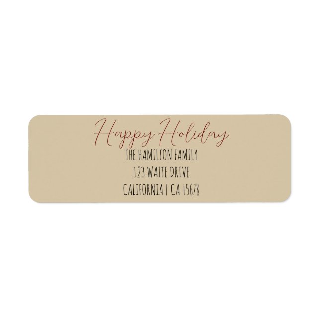 Retro Cozy Christmas Charm Label (Front)