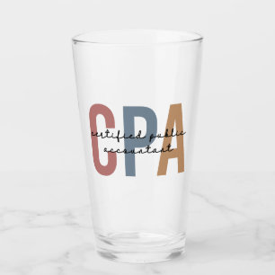 Retro CPA Certified Public Accountant Glass