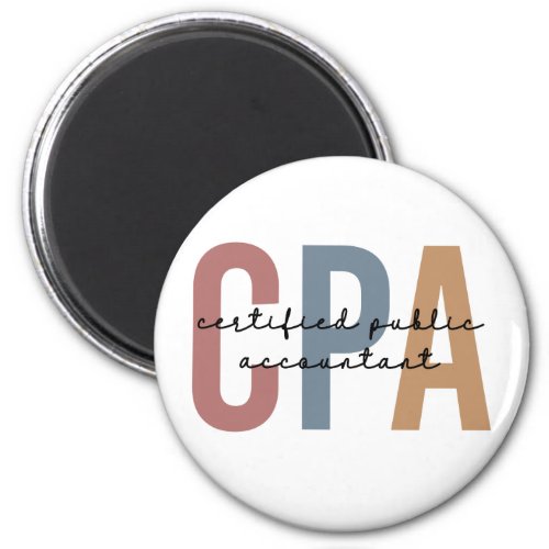 Retro CPA Certified Public Accountant Magnet