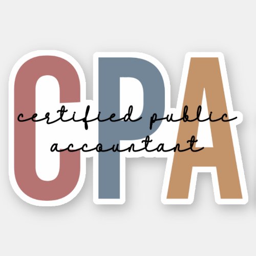 Retro CPA Certified Public Accountant Sticker