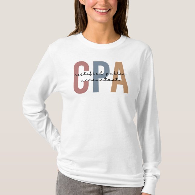 Retro CPA Certified Public Accountant T-Shirt (Front)