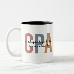 Retro CPA Certified Public Accountant Two-Tone Coffee Mug