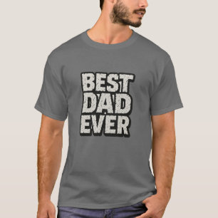 Retro Crackle "Best Dad Ever" Father's Day Gift  T-Shirt