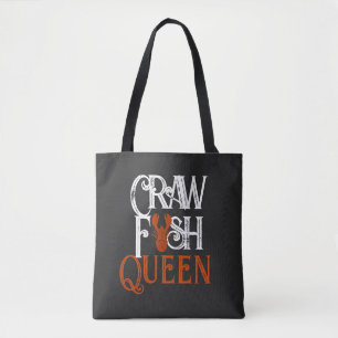 Retro Crawfish Queen Seafood Tote Bag