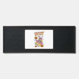 Retro Creepin into Fall Halloween Bar Mat