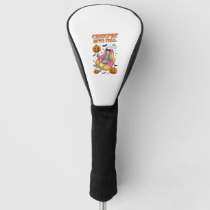 Retro Creepin into Fall Halloween Golf Head Cover