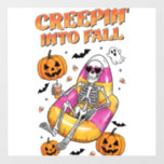 Retro Creepin into Fall Halloween Wall Decal