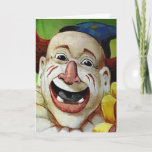 Retro Creepy Clown Birthday Card<br><div class="desc">Custom restored,  high quality vintage clown image.</div>