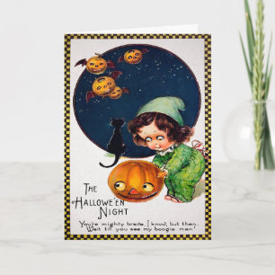 Retro Creepy Eyes Halloween Holiday Card