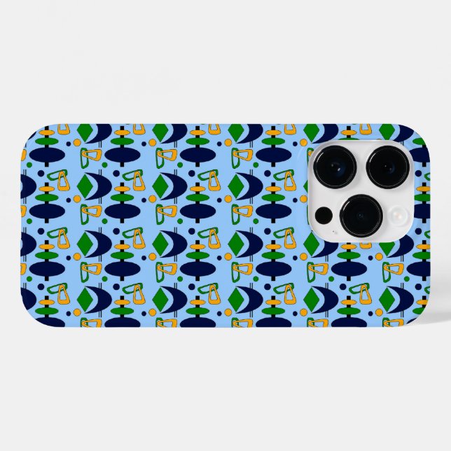 Retro Crescent Totem Shapes Case-Mate iPhone Case (Back (Horizontal))