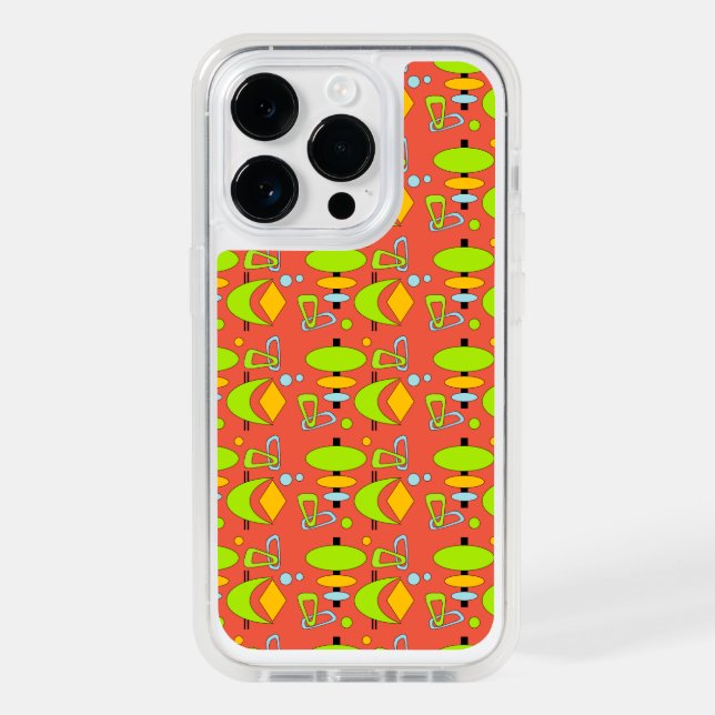 Retro Crescent Totem Shapes OtterBox iPhone Case (Back)