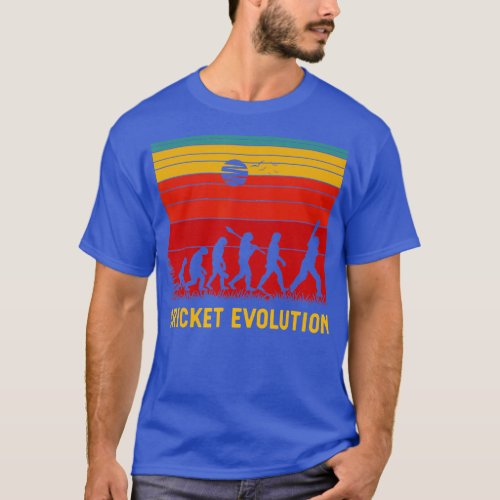 Retro Cricket Evolution  T_Shirt