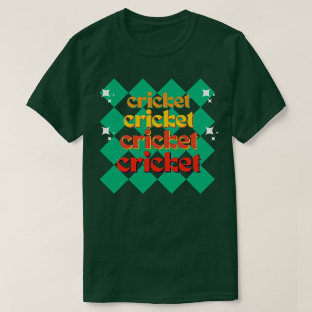 Retro Cricket  T-Shirt (Design Front)