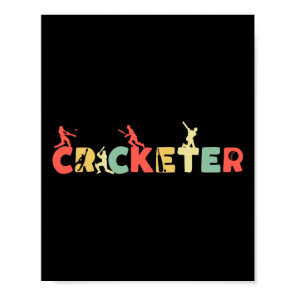 Retro Cricket - Tsman Player Club Umpire Vintage B Poster