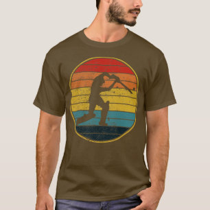 Retro Cricket Vintage Cricket Player  T-Shirt
