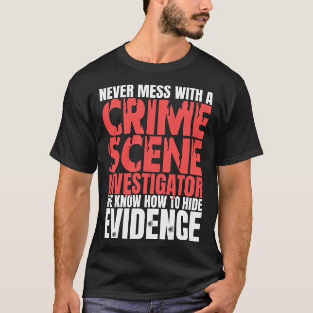 Retro Crime Scene Investigator T-Shirt (Front)