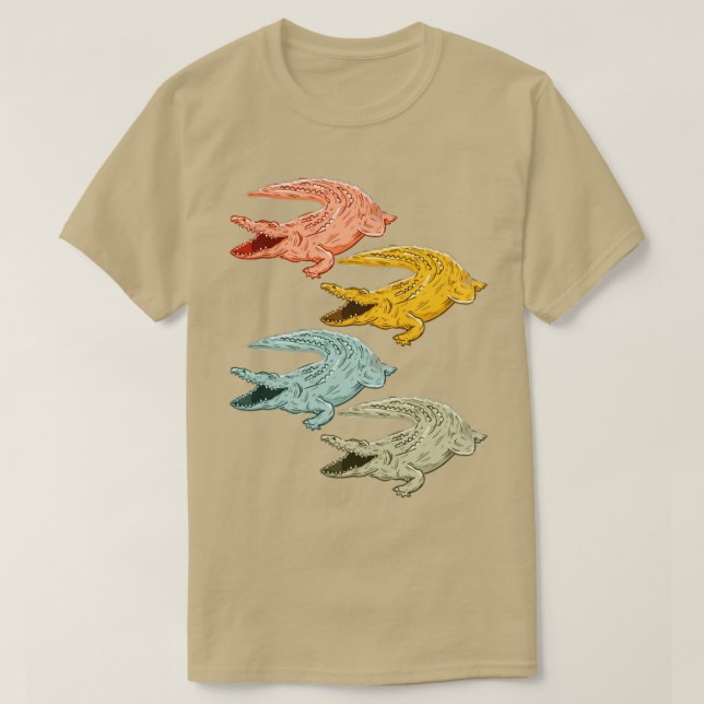 Retro Crocodile1 T-Shirt (Design Front)
