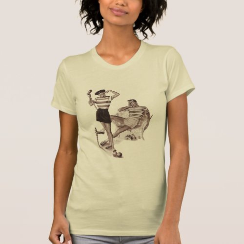 Retro Croquet Game T_Shirt