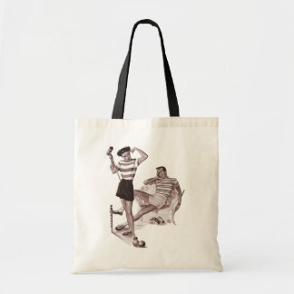 Retro Croquet Game Tote Bag