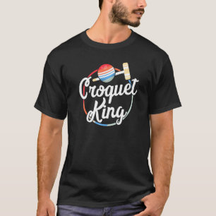 Retro Croquet King Croquet Men Wicket Team Coach T-Shirt