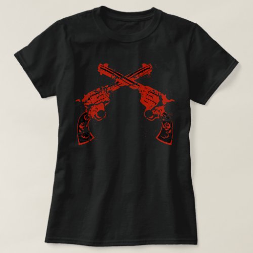 Retro Crossed Pistols T_Shirt