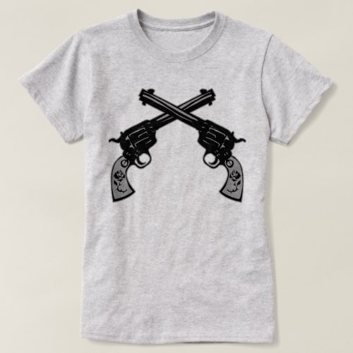 Retro Crossed Pistols T_Shirt