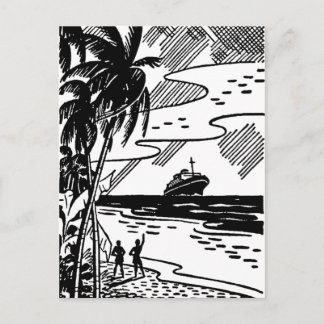 Retro Cruise Ship Postcard