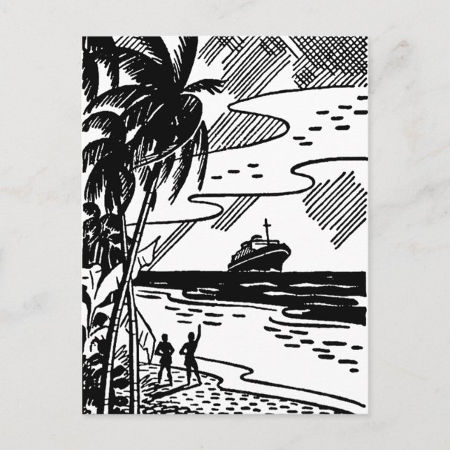 Retro Cruise Ship Postcard (Front)