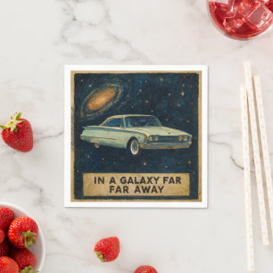 Retro Cruiser in Deep Space Napkins
