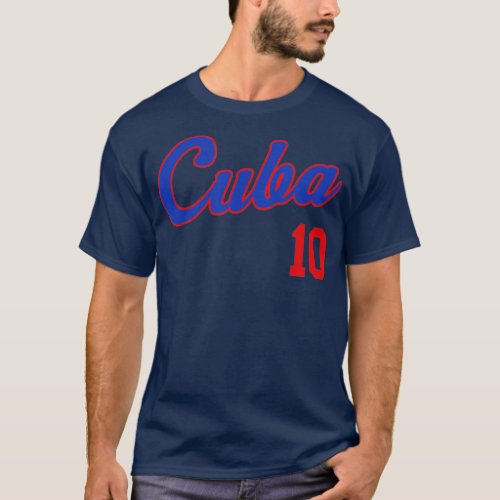 Retro Cuba Baseball  Remera Beisbol Cuban Jersey  T_Shirt