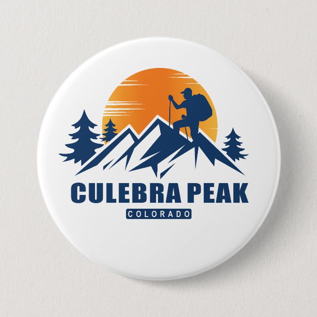 Retro Culebra Peak Hike T-Shirt Button (Front)