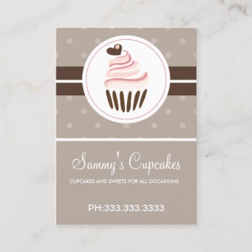 retro Cupcake Bakery business cards