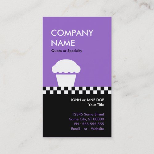 retro cupcake checkers punchcard business card templates