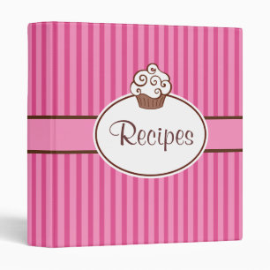 Retro Cupcake Kitchen Recipe Binder Gift