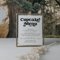 Retro Cupcake Menu Sign