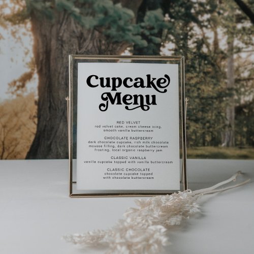 Retro Cupcake Menu Sign