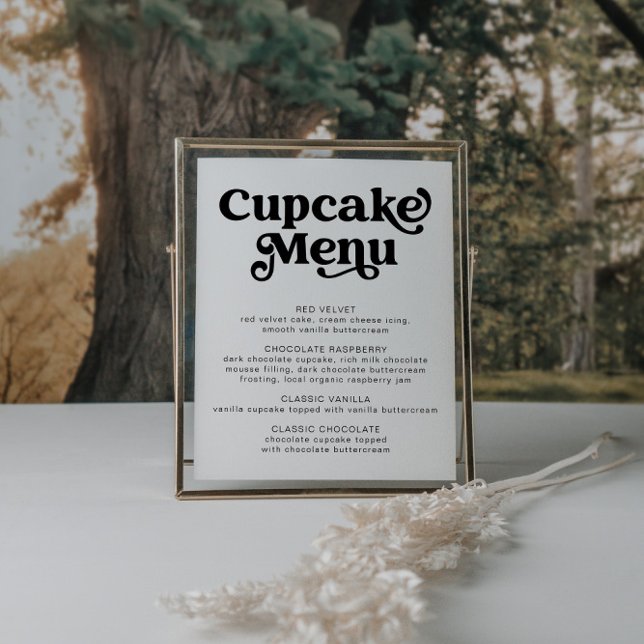 Retro Cupcake Menu Sign (Creator Uploaded)