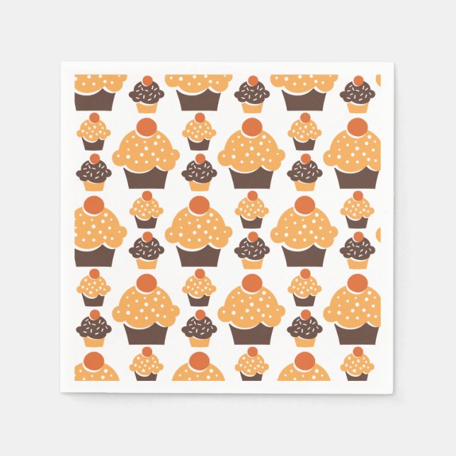 Retro Cupcake Napkins (Front)