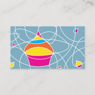 retro CUPCAKE shapes Business Card