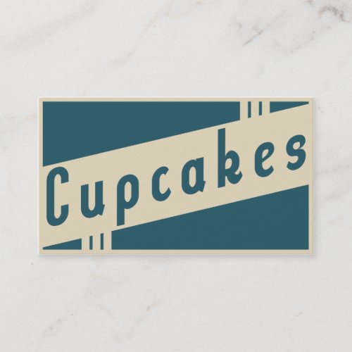 retro cupcakes business cards