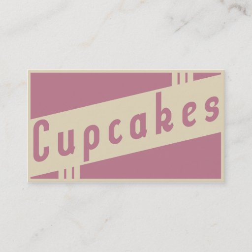 Customizable retro cupcakes business card template