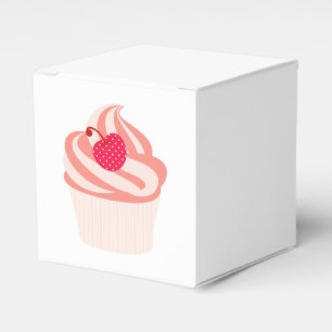 Retro Cupcakes Favor Boxes