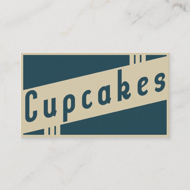 retro cupcakes get one free cards (Front)