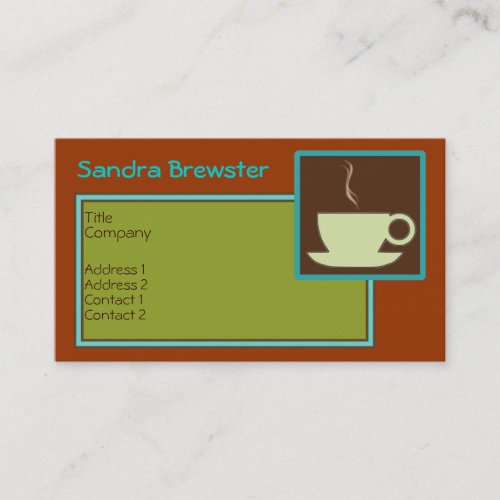 Retro Cuppa Coffee Business Card