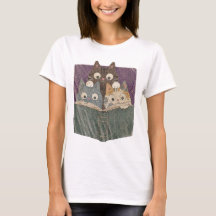 Retro Curious Reading Cats Graphic Tee, Book Lover