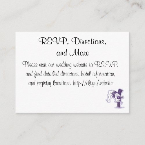 Retro Cursive Wedding Enclosure Card Business Card
